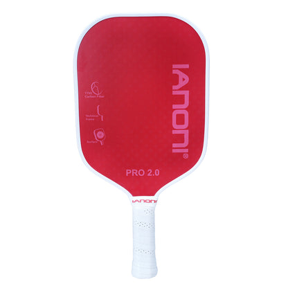 IANONI Optimum 3D Carbon Fiber Pickleball Paddles , Extreme Spin Technology for Increased Control,Graphite Pickleball Rackets with Large Sweet Spot or Head-Heavy Balance-PRO2.0