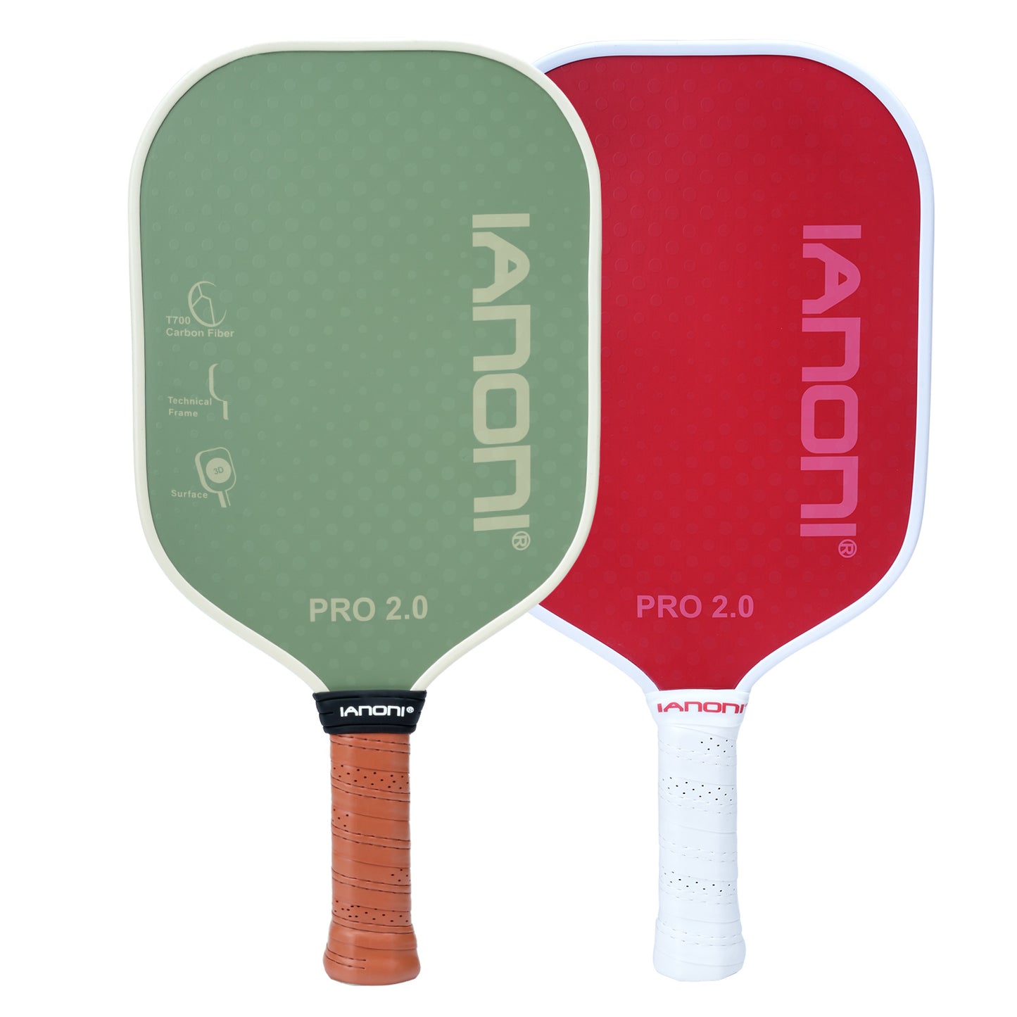 IANONI Optimum 3D Carbon Fiber Pickleball Paddles , Extreme Spin Technology for Increased Control,Graphite Pickleball Rackets with Large Sweet Spot or Head-Heavy Balance-PRO2.0